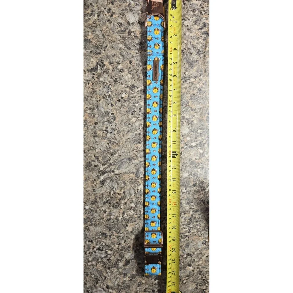 Lionheart Glory Bee Print Dog Collar Large w/ Removable Bow Tie Adjustable